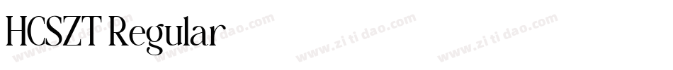 HCSZT Regular字体转换